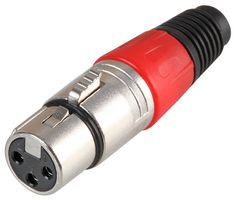PSG08719 - 3 Pole XLR Socket, Red