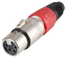PSG08724 - 4 Pole XLR Socket, Red