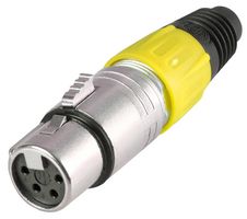 PSG08726 - 4 Pole XLR Socket, Yellow