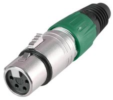 PSG08727 - 4 Pole XLR Socket, Green