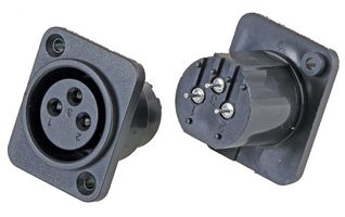 PSG08736 - 3 Pole XLR Chassis Mount Socket