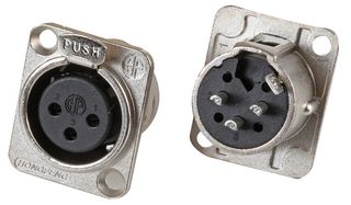 PSG08738 - 3 Pole XLR Chassis Mount Nickel Socket