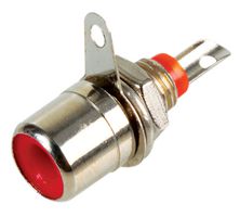 PS11526 - RCA Phono Sockets, Chassis / Panel Mount, Red, Pack of 10