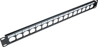 FFDU16 - 19" 1U D Universal XLR Type Port Panel, 16 Ports