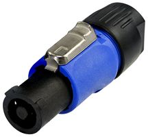 RCAC3I-G-000-0 - 3 Pole AC Power Inlet, 16A, 250V AC, Blue
