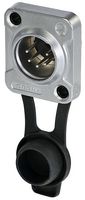 RRX5M-Z-000-0 - 5 Pole Front Panel Mount XLR Plug, D Size, IP65, Chrome