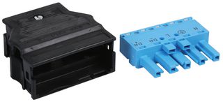770-1105/022-000 - WINSTA MIDI Socket, 4 Way, Blue