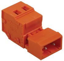 231-632 - 2 Pole Pluggable Male Connector Plug, Cage Clamp, 2.5mm2, 5.08mm Pitch