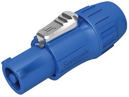 SAC3FCA - Lockable Power Connector Socket, Power In,  Blue. 250V AC, 20A, IP65