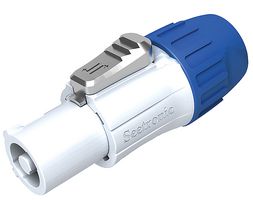 SAC3FCB - Lockable Power Connector Plug, Power Out, Grey. 250V AC, 20A, IP65