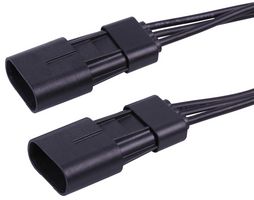 216622-1031 - 3 Pin Squba Plug to 3 Pin Squba Plug Lead, 150mm