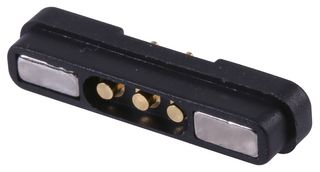 686E0321250110E - 3 Pin Magnetic Pogo Connector, Rectangular Socket
