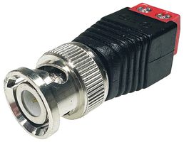 TGR-BNC-R - BNC Plug to 2x Screw Terminal Block Adaptor, Red
