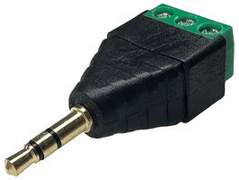 TGR-137 - 3.5mm Stereo Jack Plug to 3x Screw Terminal Block Connector