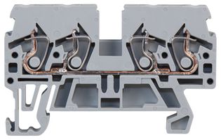 870-831 - 4 Conductor Through Terminal Block, Cage Clamp, 28AWG to 12AWG, 500V, 24A