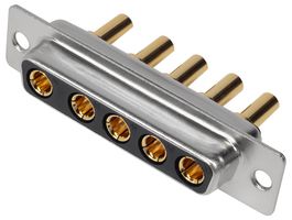 MHCDS5W5S2 - 5W5 Combination Power and Signal D Sub Socket, Vertical Solder Pins, 20A