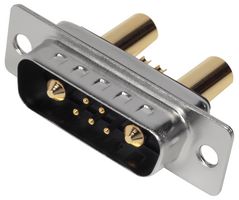 MHCDS7W2P4 - 7W2 Combination Power and Signal D Sub Plug, Vertical Solder Cup, 40A