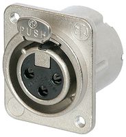 NC3FD-LX-M3 - 3 Pole XLR Socket D Style Chassis