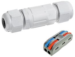 CON-WP-IP68-2P-QC-W - Waterproof Inline Cable Joint Quick Connector, 2 Pole, IP68, White