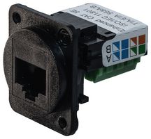 FKSCRDPM - Cat5e 8p8c  Screw Terminal Keystone Socket, Black