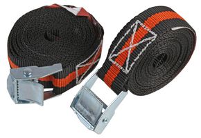 MP6072 - Roof Rack Tie Down Straps,  2.5m x 25mm (Pair)