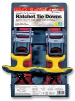 SWTD11 - Ratchet Tie Downs, 5m x 32mm (2 Pack)