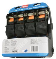 84135025 - 4 Piece Ratchet Tie Down Set, 4.6m x 25mm