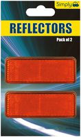 REF01 - Car Reflectors, Red, Pack of 2