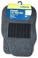 BMS1SL - Universal Car Mat Set, Grey/Silver