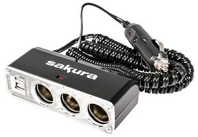 SS5105 - 12V & USB Socket Extension, 3x 12V, 2x USB A