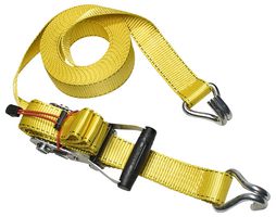 3059EURDAT - Ratchet Tie Down Strap with J Hooks, 8.25m