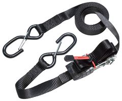 3066EURDAT - Ratchet Tie Down Strap with S Hooks, 4.25m, Pack of 2