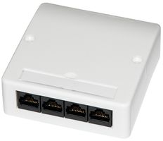 5506 - Cat5e 4 Way Vertical Faceplate