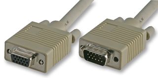PSG01438 - 14 Pin VGA Male to Female Monitor Extension Lead, 2m Grey