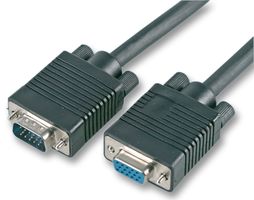 PSG90149 - 2m Black Plug to Socket SVGA Extension Lead