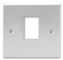 KP1-6 - 1-Way 6C Faceplate White