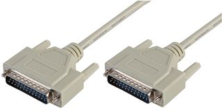 PS11274 - 25 Pin D (DB25) Serial Male to Male Lead, 1.5m