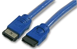 RB-471 - eSATA (7 Pin) Male to SATA Female 3Gbps Data Transfer Lead, 1.5m Blue