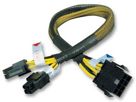 AK-CB8-8-EXT - 8 Pin Male to 8 Pin Female (2x4) PSU Extension Lead, 300mm