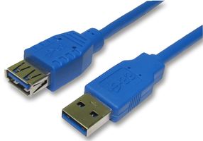 CAC250023 - USB 3.0 A Male to A Female Lead, 3m Blue