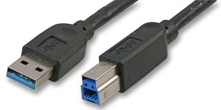 AK-CBUB01-15BK - USB 3.0 A Male to B Male Lead, 1.5m Black