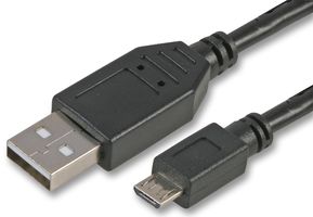 PSG90890 - Micro USB B to USB A Male to Male Lead, 1m Black