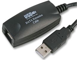 PSG90599 - USB 2.0 A Male to Female Active Extension Lead, 5m Black