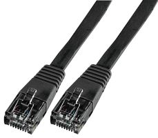 PSG90665 - Flat Cat5e LSOH Ethernet Patch Lead, 1m Black