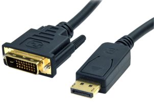 DP2DVIMM10 - DisplayPort to DVI-D Male to Male Lead, 3m Black