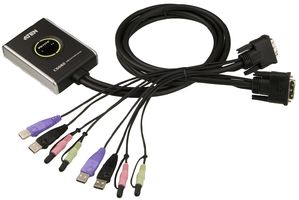 CS682 - 2-Port USB DVI/Audio Cable KVM Switch