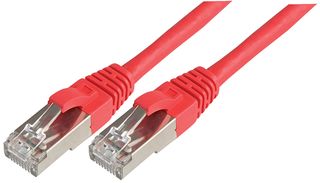 003-010-100-05C - RJ45 Male to Male Cat6a SFTP Ethernet Patch Lead, 10m Red