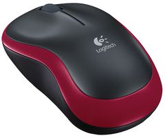 LOG910-002237 - M185 Wireless Optical Mouse, Black / Red
