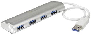 ST43004UA - 4 Port Portable USB 3.0 Hub, Aluminium - Bus Powered