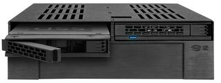 MB322SP-B - ExpressCage 2x 2.5" SAS/SATA HDD/SSD Mobile Rack with 3.5" Slot for External 5.25" Bay